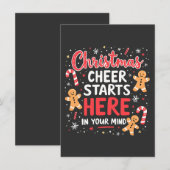 Kerst juichen begint hier geestelijke gezondheid b kaart (Voorkant / Achterkant)