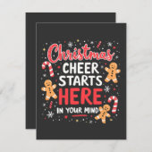 Kerst juichen begint hier geestelijke gezondheid b save the date (Voorkant / Achterkant)