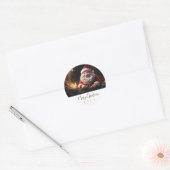 Kerst juichen: De besparingen uitpakken! FEESTELIJ Ronde Sticker (Envelop)