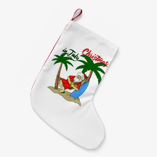 kerst juli tropische santa claus kleine kerstsok (Voorkant (Hangend))