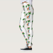 kerst juli tropische santa claus leggings (Links)