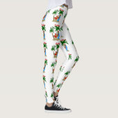 kerst juli tropische santa claus leggings (Rechts)