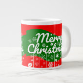 Kerst Jumbo Mok – Witte Ornamenten (Voorkant rechts)