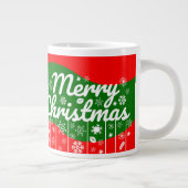 Kerst Jumbo Mok – Witte Ornamenten (Rechts)