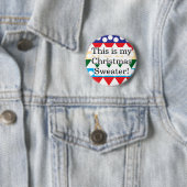 Kerst jumper lelijke trui kersttijd outfit ronde button 5,7 cm (In situ)