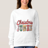Kerst Junkie Sweatshirt, Feestelijk Grafisch Trui (Voorkant)