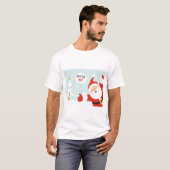 Kerst 'Just Say Ho' basic T-shirt (Voorkant volledig)