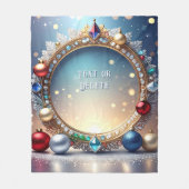 Kerst Juwelen Frame Fleece Deken (Voorkant)