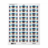 Kerst Juwelen Frame Retouradres Label (Full Sheet)