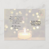 Kerst Kaars Bericht Mail Adres Feestdagenkaart (Achterkant)