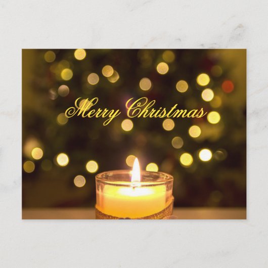 Kerst Kaars Bericht Mail Adres Feestdagenkaart (Voorkant)