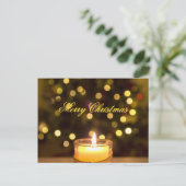Kerst Kaars Bericht Mail Adres Feestdagenkaart (Staand voorkant)