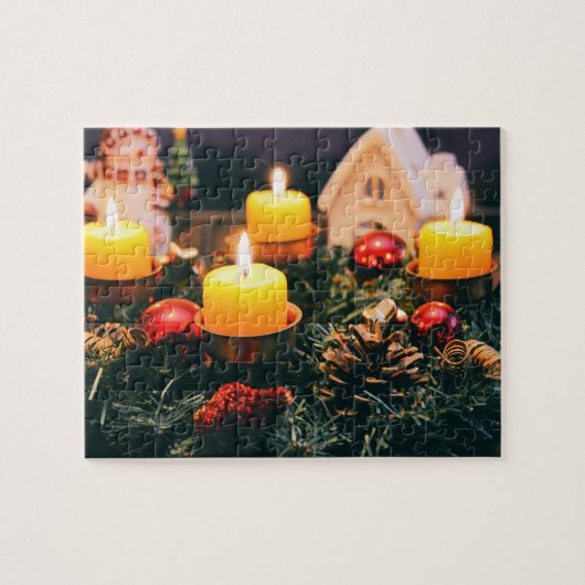 Kerst Kaars Jigsaw Puzzel (Horizontaal)