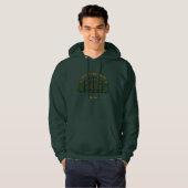 Kerst Kaars Kaart Met Naam Hoodie (Voorkant volledig)