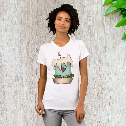 Kerst Kaars Vrouwen T-shirt