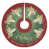 Kerst  kaarslicht gepersonaliseerd kerstboom rok (Voorkant)