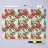 Kerst kaarslicht in bloemen tissuepapier (Craft)