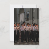 Kerst kaarslicht service art zwart foto kaart (Achterkant)