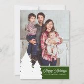 Kerst Kaart 2024 Green Tree Pattern (Voorkant)