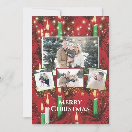 Kerst Kaart aangepaste foto achtergrond (Voorkant)