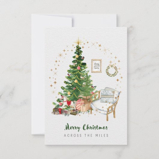 Kerst Kaart Across the Miles 3.5x5" (Voorkant)