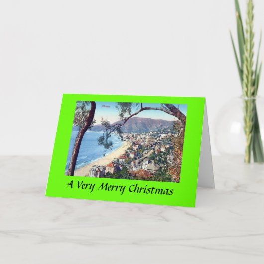 Kerst Kaart - Alassio, Italië (Voorkant)