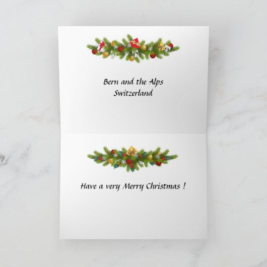 Kerst Kaart - Bern, Zwitserland (Binnen)