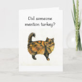 Kerst Kaart - Bruine Tabby Cat (Voorkant)