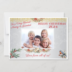 Kerst Kaart cadeau voor grootouders magneet Magnetische Uitnodiging