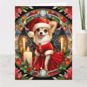 Kerst Kaart Chihuahua Santa (Voorkant)