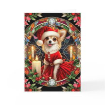 Kerst Kaart Chihuahua Santa Jurk