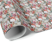Kerst Kaart Collage Cadeaupapier (Rol Hoek)