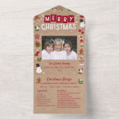 Kerst Kaart Collage Recept Foto Kerstmis (Binnen)