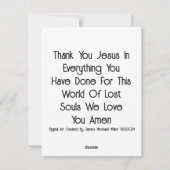 Kerst Kaart door James Michael Miller 8/12/2024 (Achterkant)