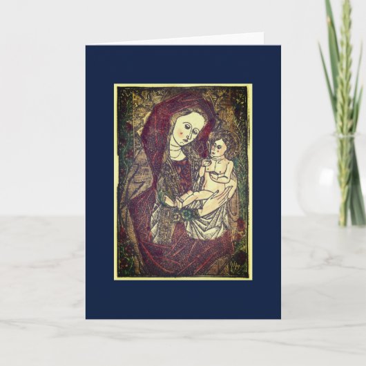 KERST KAART DUITSE MADONNA EN KIND (Voorkant)