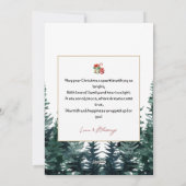 Kerst Kaart- elegant, sneeuw, huis Feestdagenkaart (Achterkant)