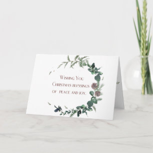 Kerst Kaart - Elegante krans