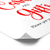 Kerst Kaart en geschenken teken Poster (Hoek)