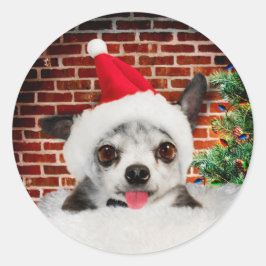 KERST KAART ENVELOP SEAL STICKERS CHIHUAHUA