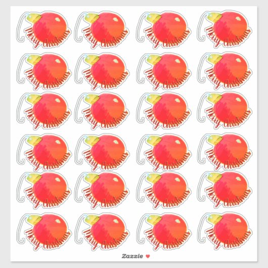 Kerst Kaart Envelop Stickers 24 Stuk (Vel)