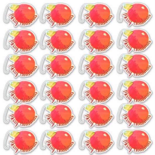 Kerst Kaart Envelop Stickers 24 Stuk (Voorkant)