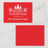 Kerst Kaart Flat Kaart Notitiekaartje (Voorkant / Achterkant)