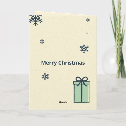 Kerst Kaart Geel (Achterkant)