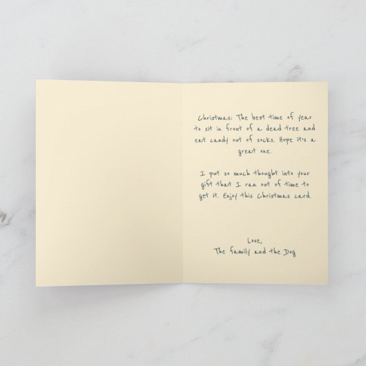 Kerst Kaart Geel (Binnen)