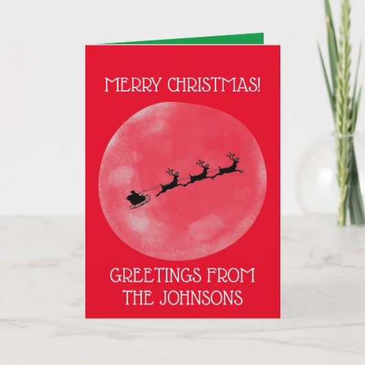 Kerst Kaart gepersonaliseerd, familie groeten (Voorkant)