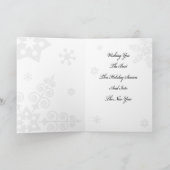 Kerst Kaart Gouden Gele Sneeuwvlok (Binnen)