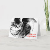 Kerst Kaart - Half-Birmese kat (Voorkant)
