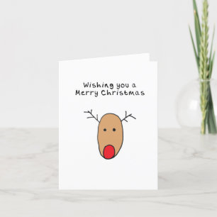 Kerst Kaart Hand getrokken rendier