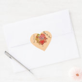 Kerst Kaart! Hart Sticker (Envelop)