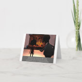 Kerst Kaart: Hot Fire Cool Skeleton Dead Santa Feestdagen Kaart (Voorkant)